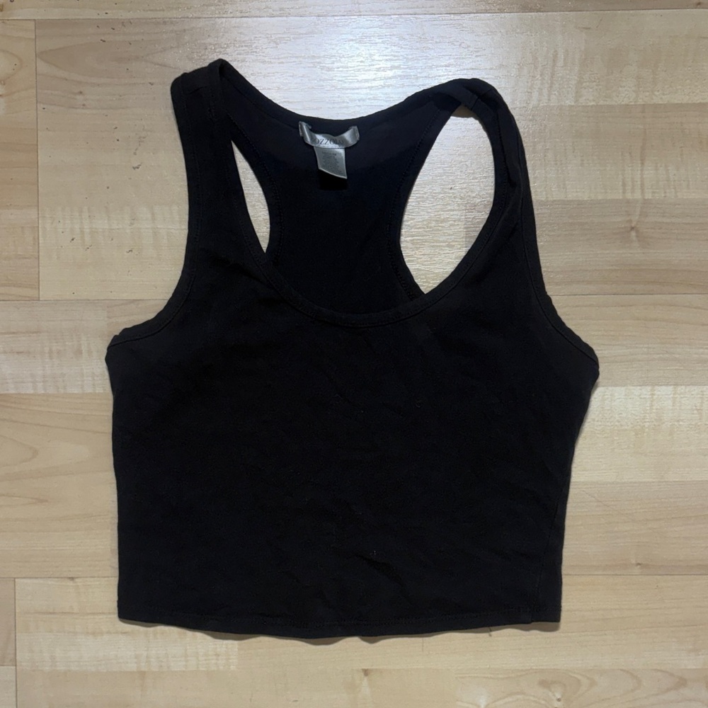 Bozzolo Black Cropped Racerback Tank